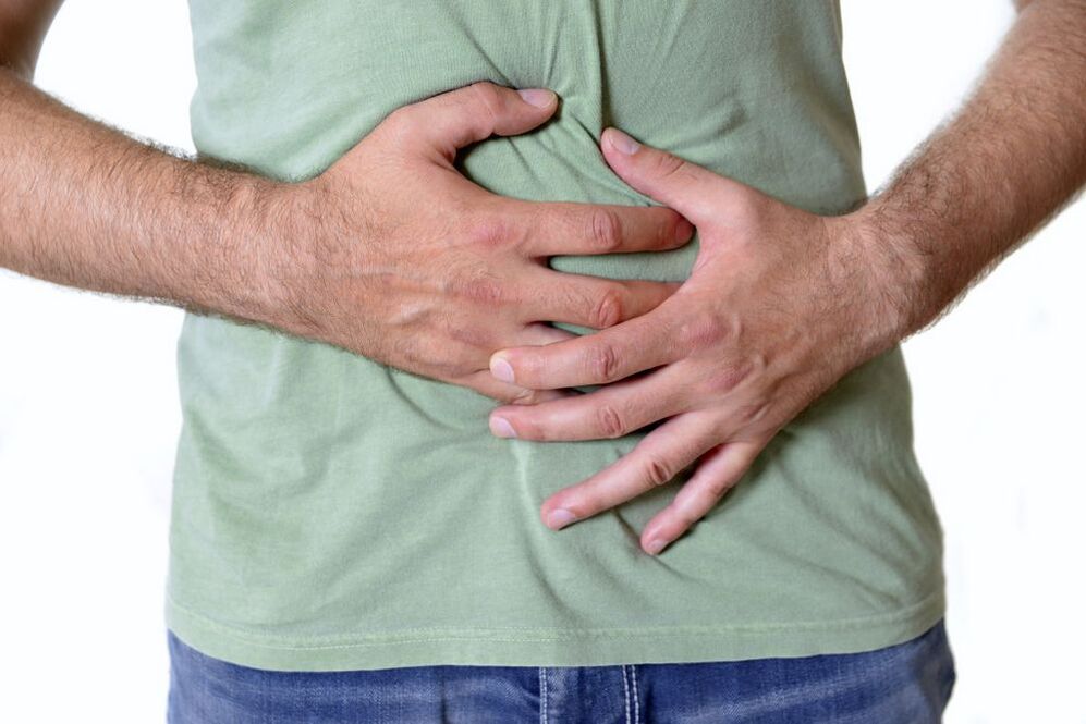 abdominal pain caused by parasites